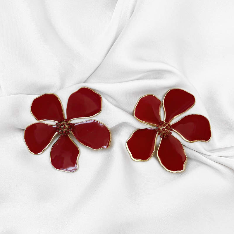 Boucles d'oreilles CARLA - Griotte