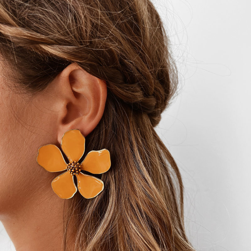 Boucles d'oreilles CARLA - Moutarde