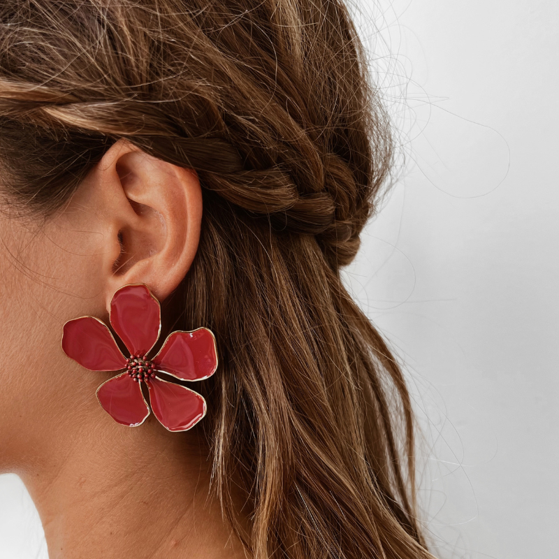 Boucles d'oreilles CARLA - Griotte