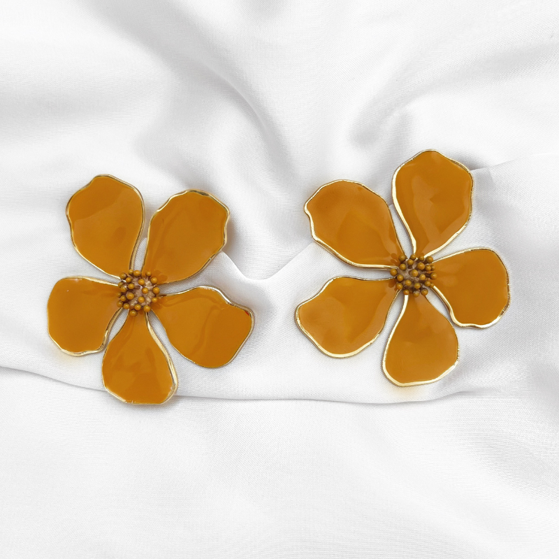 Boucles d'oreilles CARLA - Moutarde