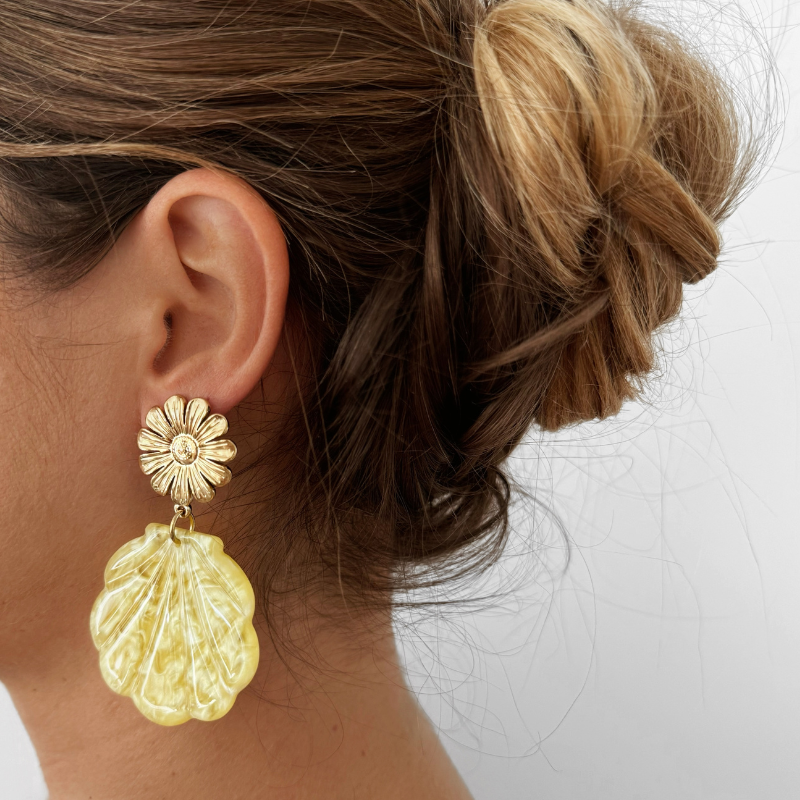 Boucles d'oreilles NOÉ | Citron