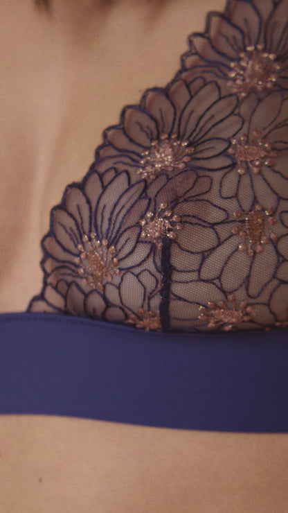 RUBY scarf bra | Blue