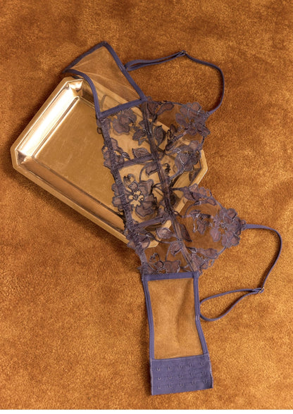 Soutien-gorge bustier triangle GAÏA | Bleu denim